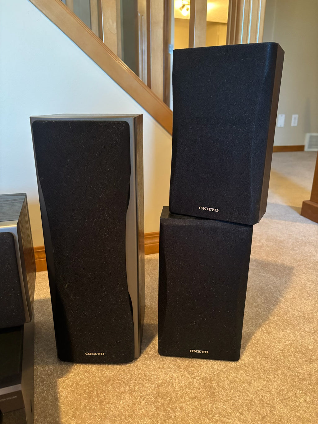 X108 Onkyo surround sound speaker set and Onkyo receiver