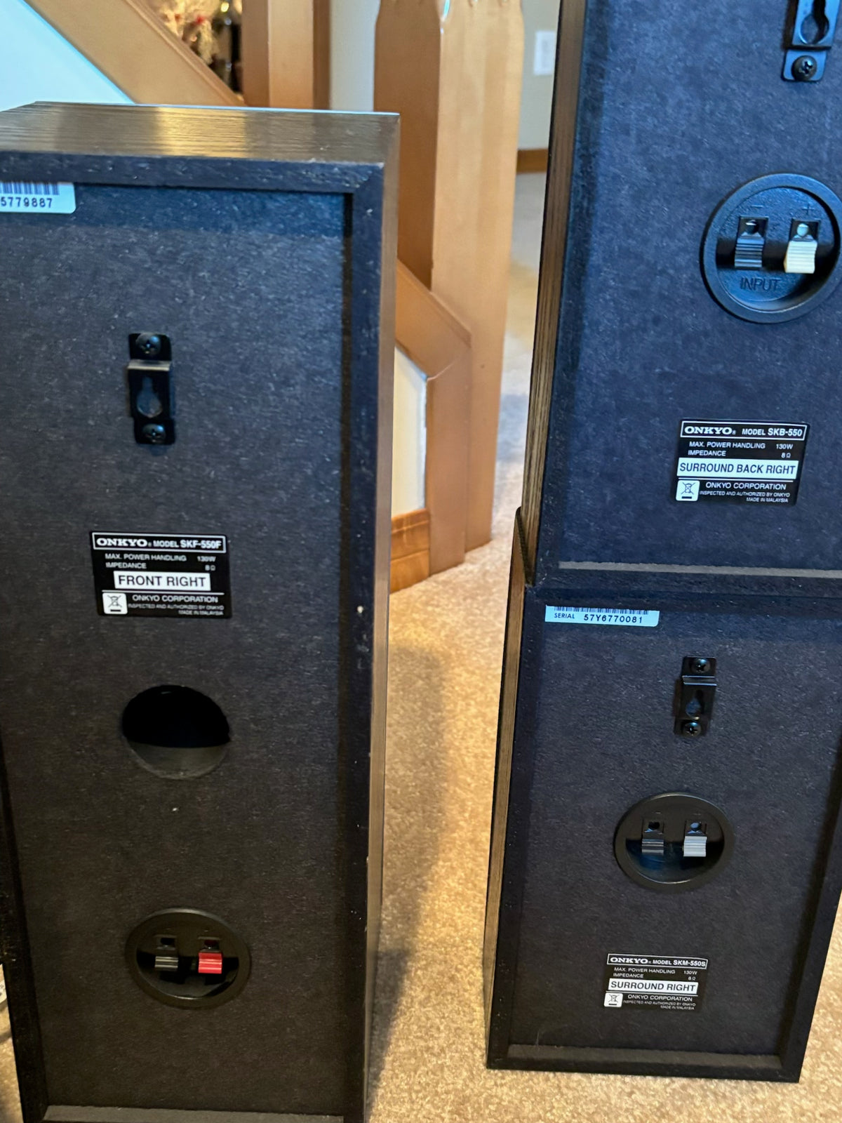 X108 Onkyo surround sound speaker set and Onkyo receiver