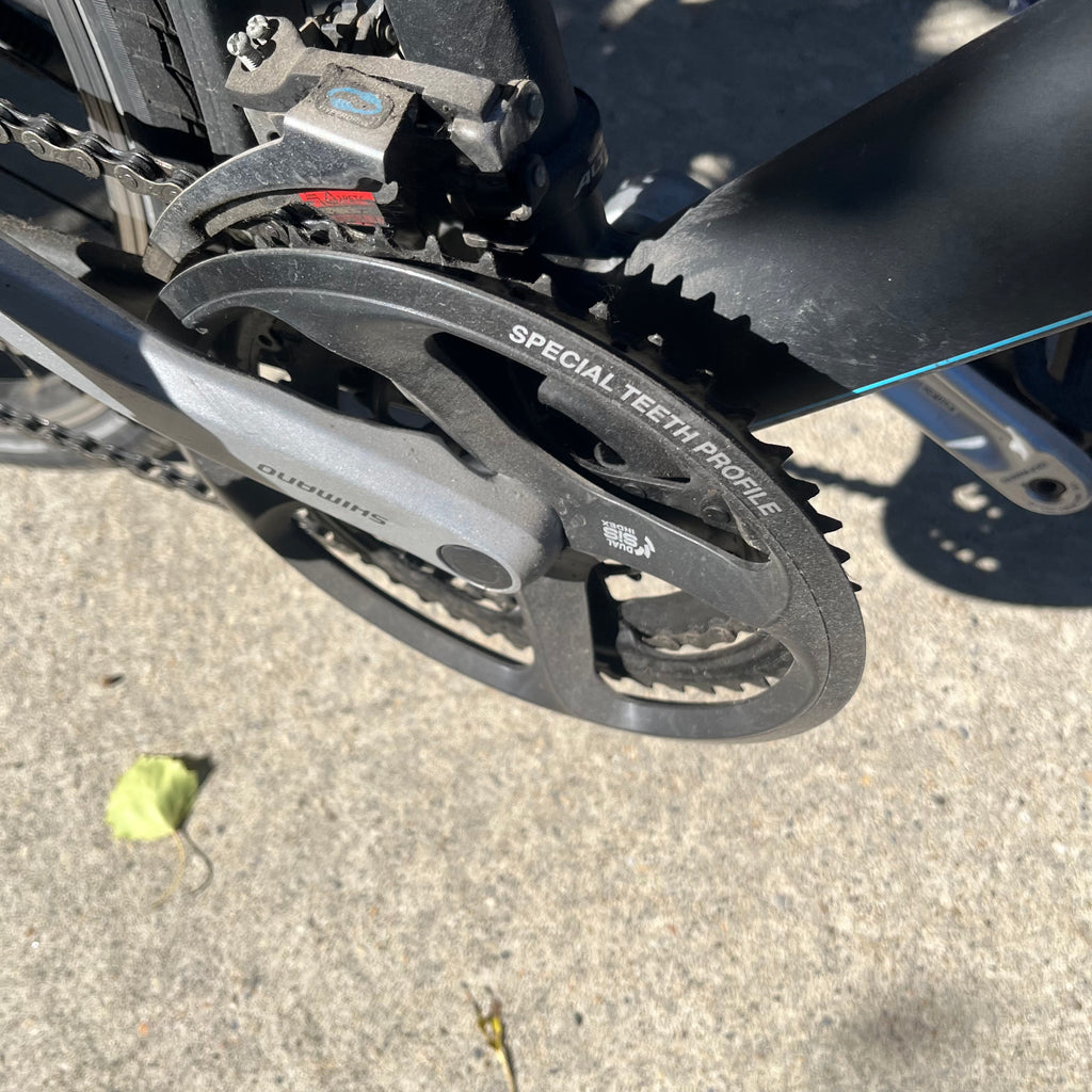 X305 Ghost Square Trekking mountain bike in matte black finish with accessories