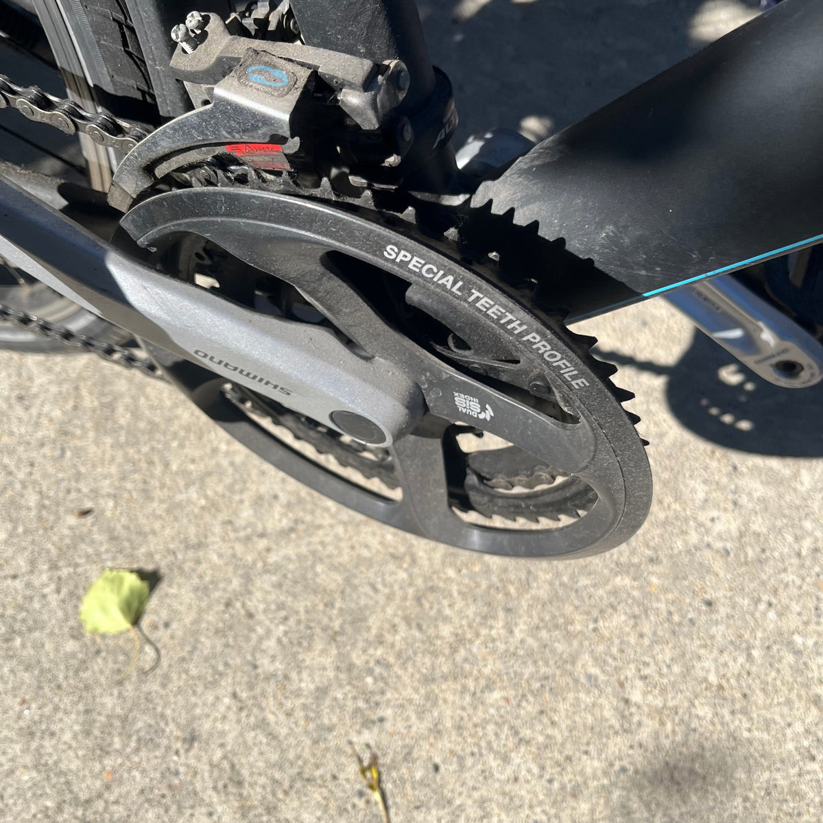 X305 Ghost Square Trekking mountain bike in matte black finish with accessories
