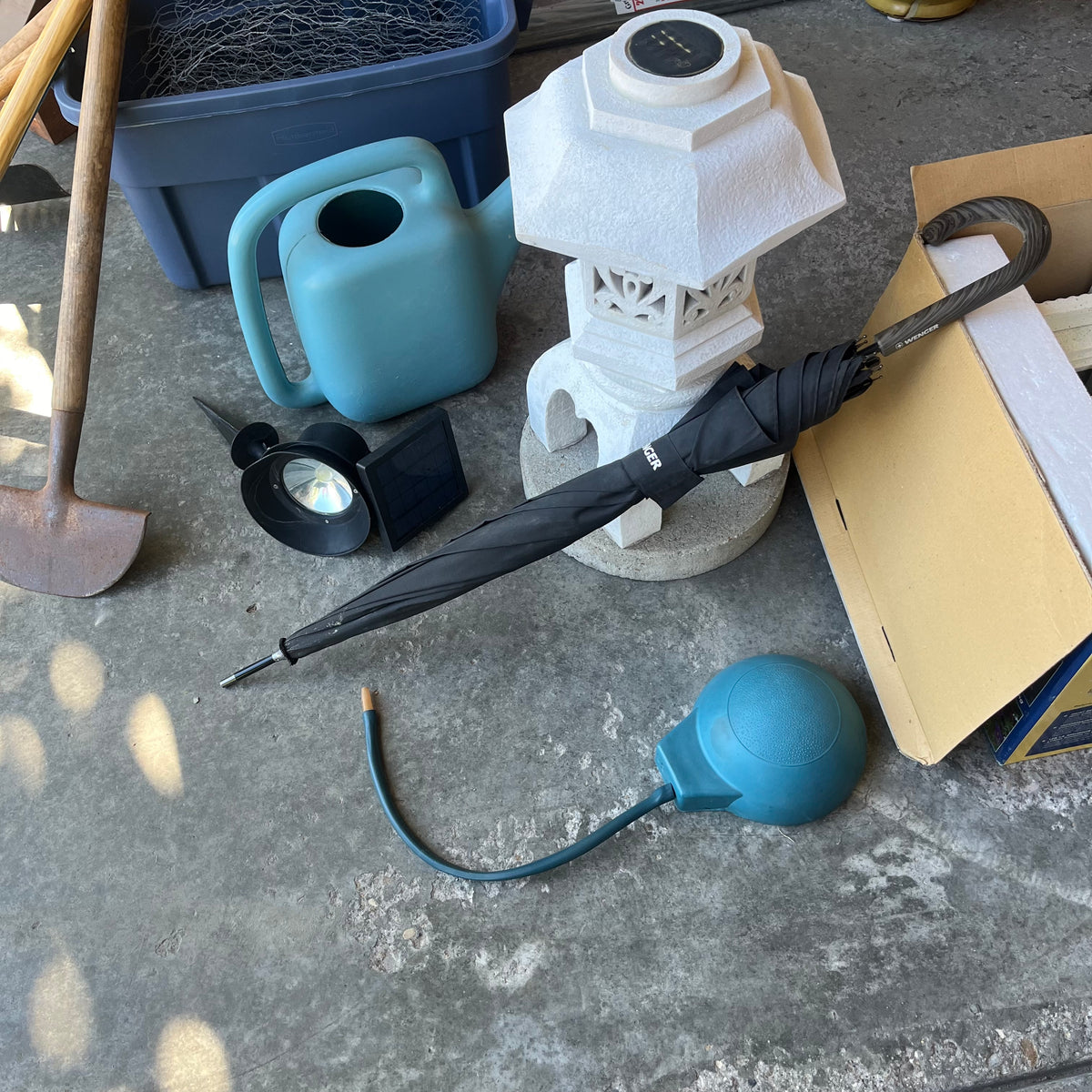 X306 Garage Grouping (fertilizer spreader and more)