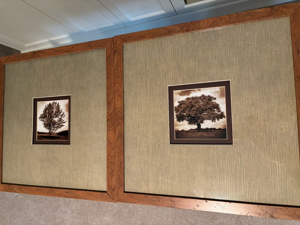 X125 Set of 2 modern art prints in wooden frames