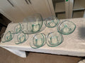X126 8 piece glass salad bowl and salad plates grouping