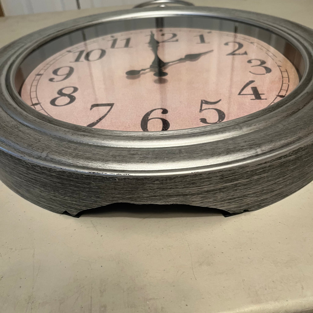 X137 Silver Tone Decor Grouping (wall clock and more)