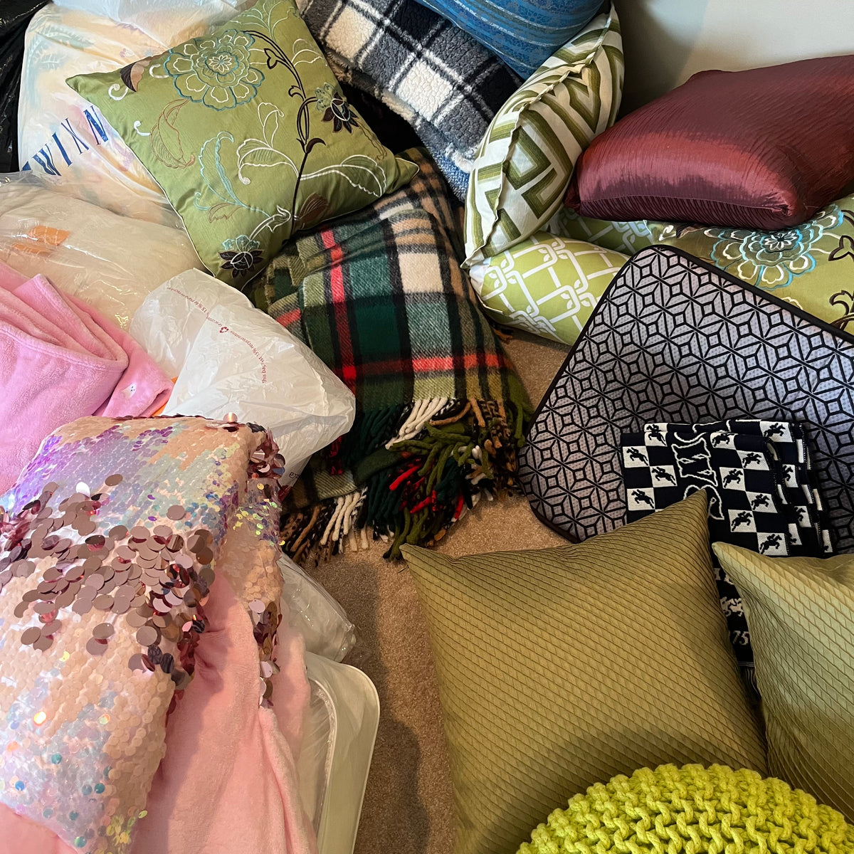 X142 Throw Pillows and More Grouping
