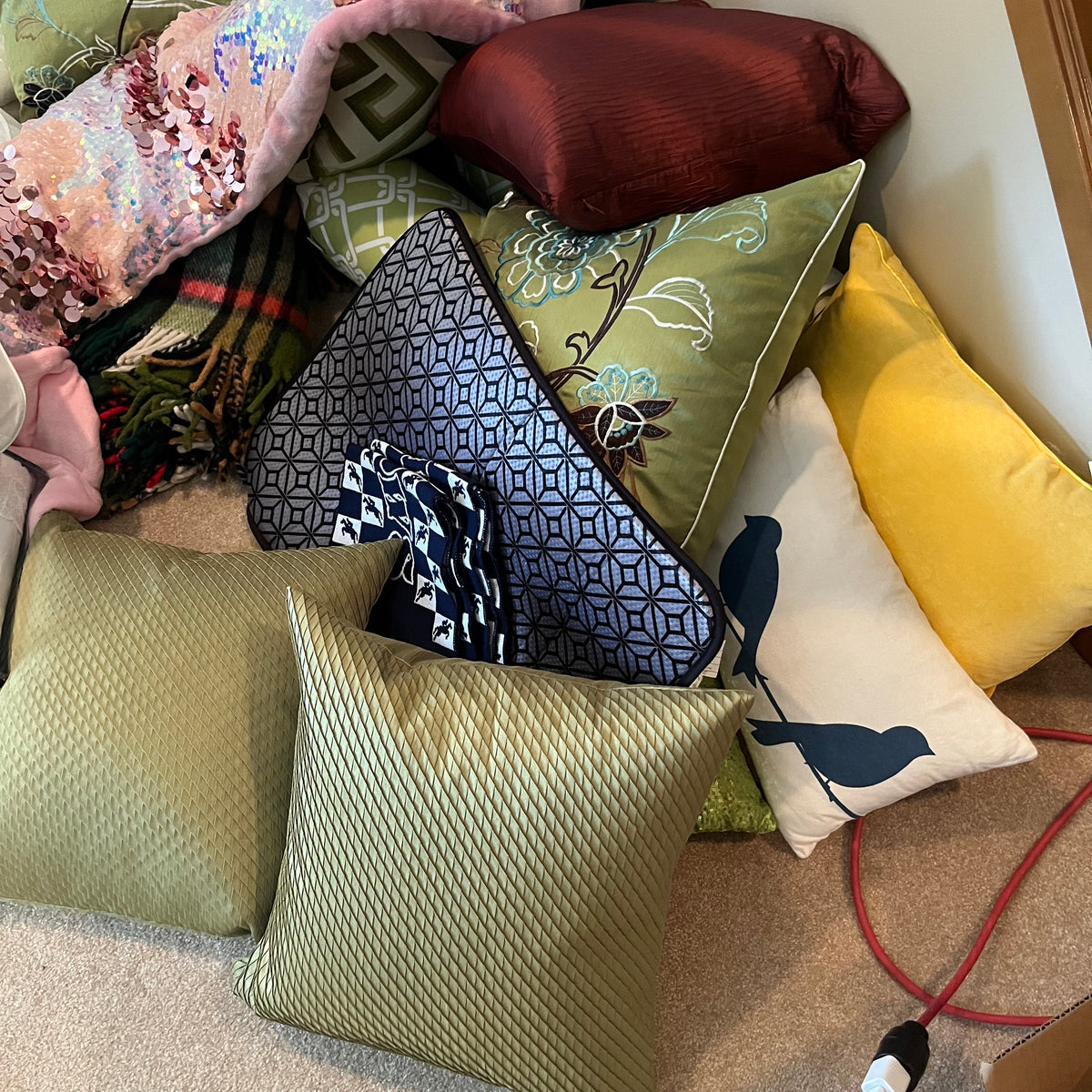 X142 Throw Pillows and More Grouping