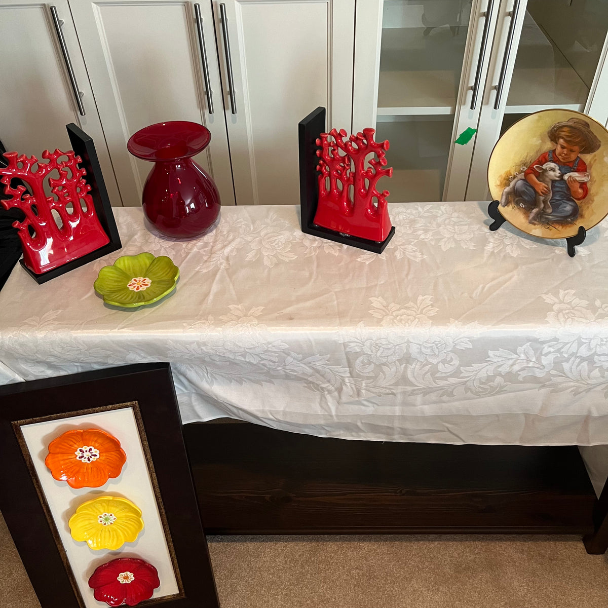 X143 Ceramic Decor Grouping (bookends and more)