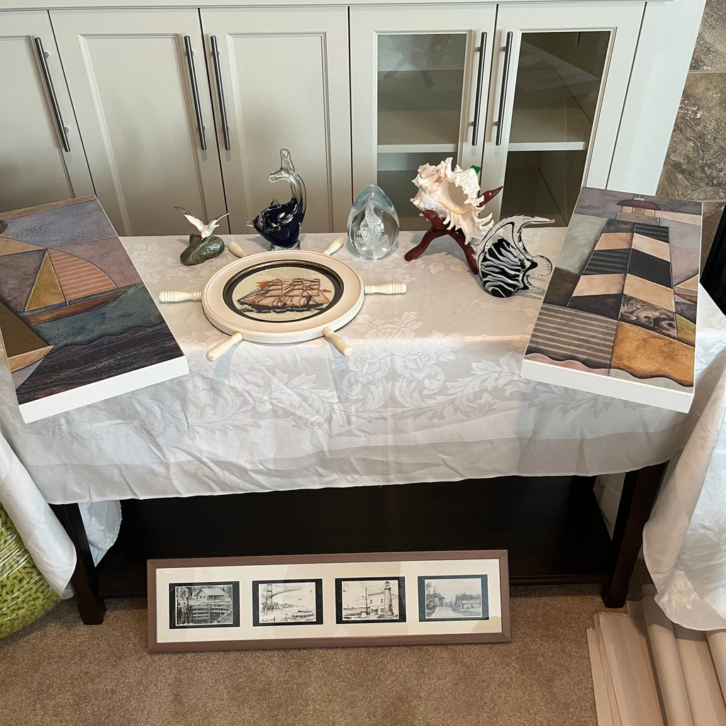 X146 Seaside Decor Grouping (conch shell and more)