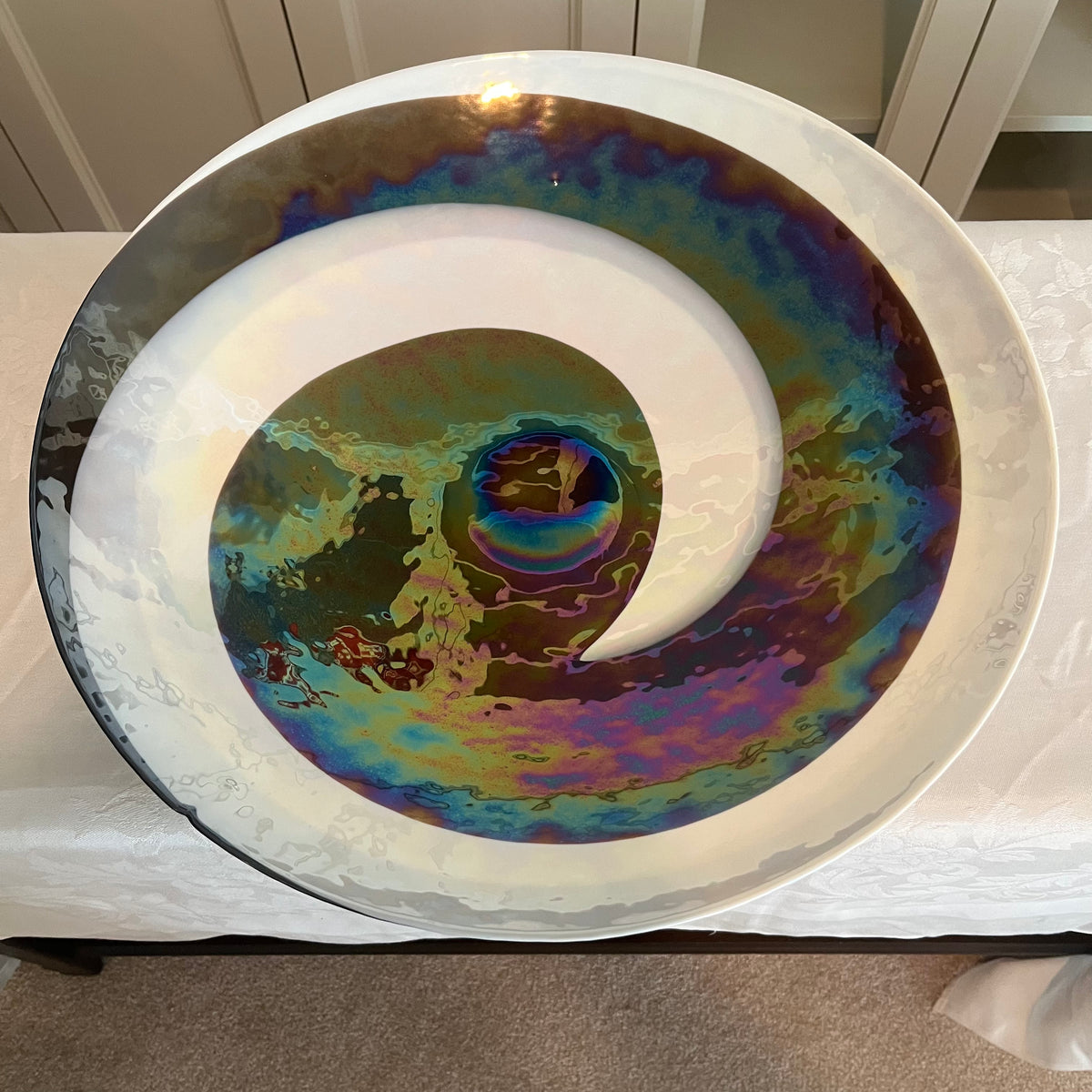 X149 16” Ferro Murano decorative plate