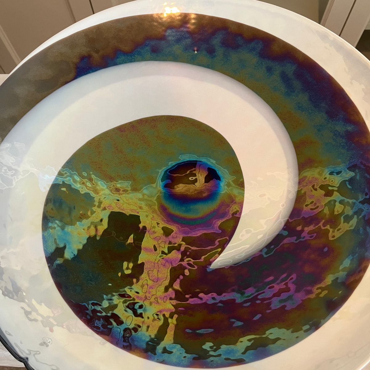 X149 16” Ferro Murano decorative plate