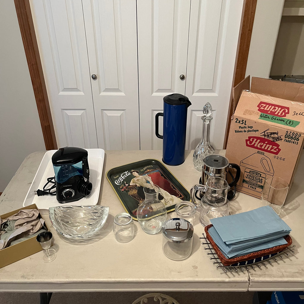 X158  Kitchen Grouping (decanter and more)