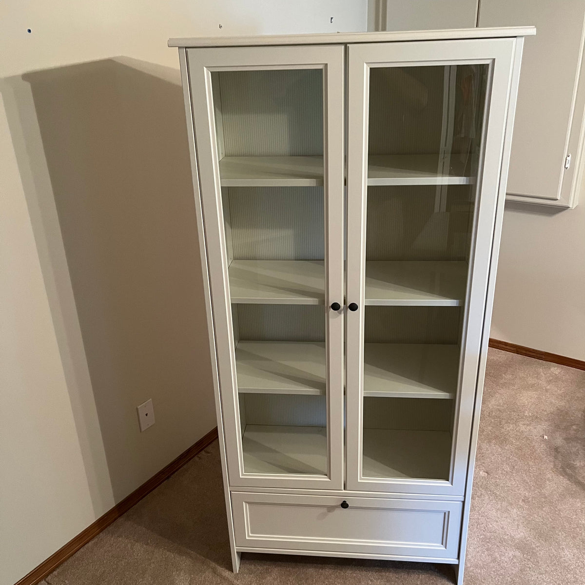 X159 White IKEA Smadal glass door cabinet