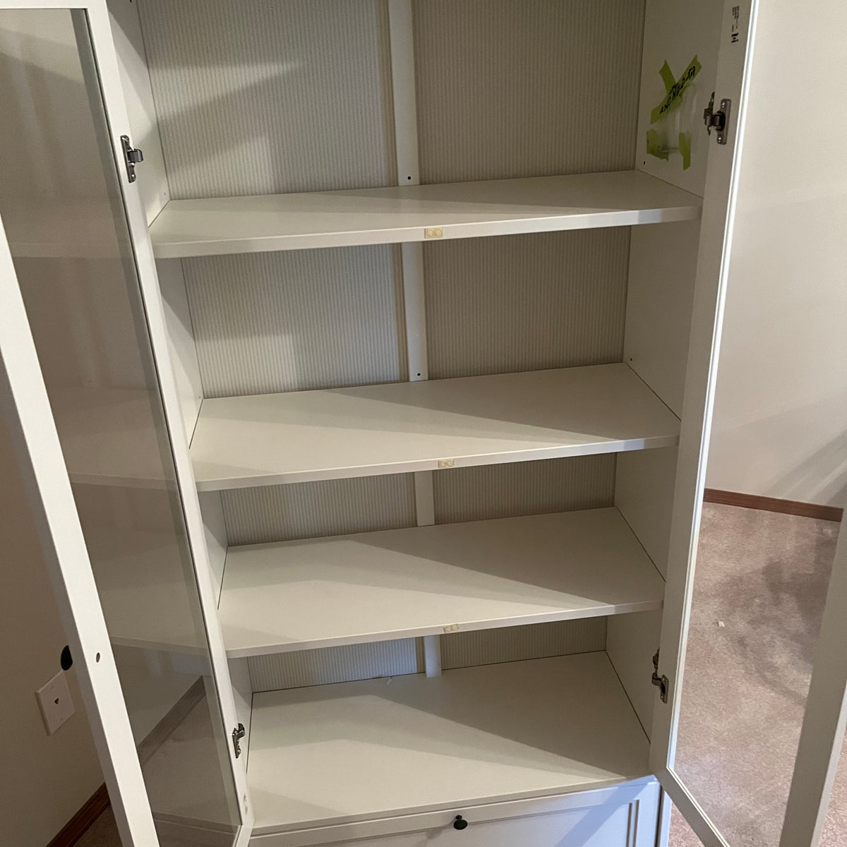 X159 White IKEA Smadal glass door cabinet