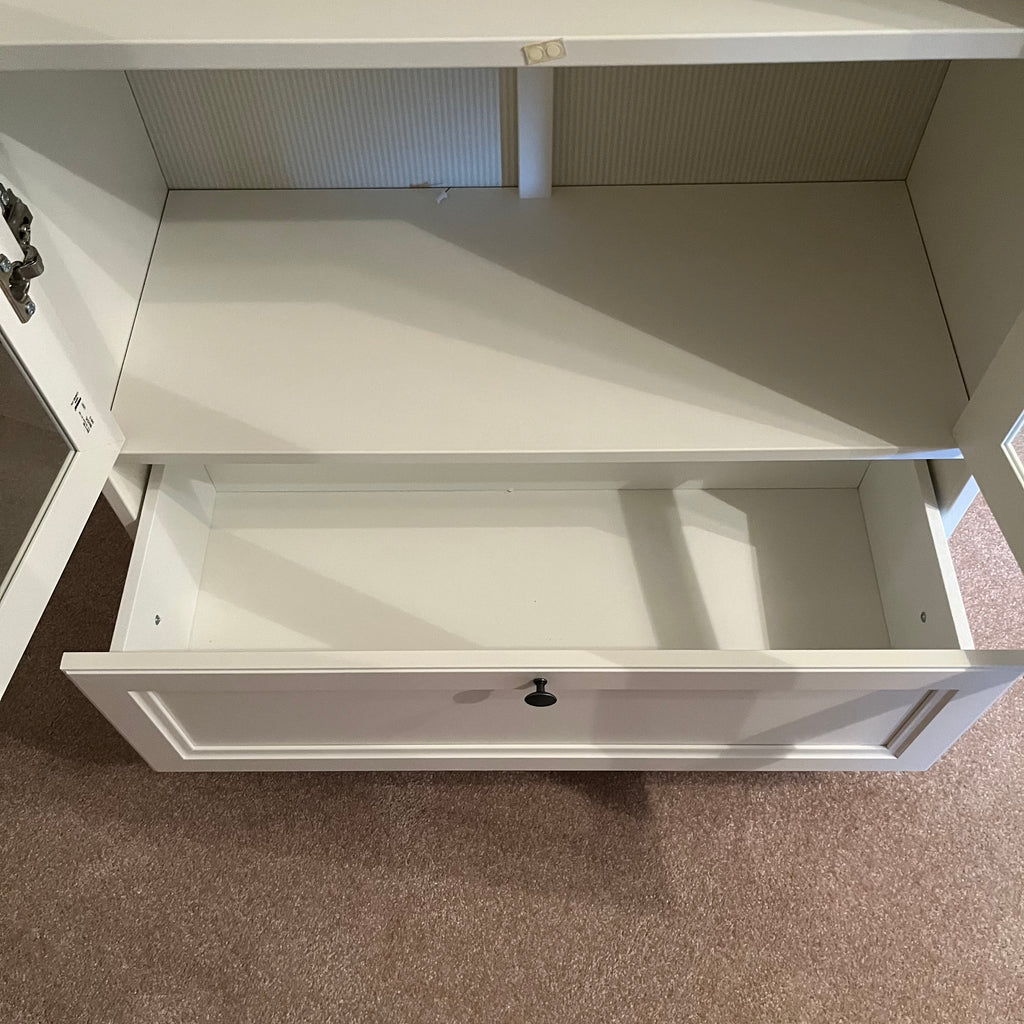 X159 White IKEA Smadal glass door cabinet
