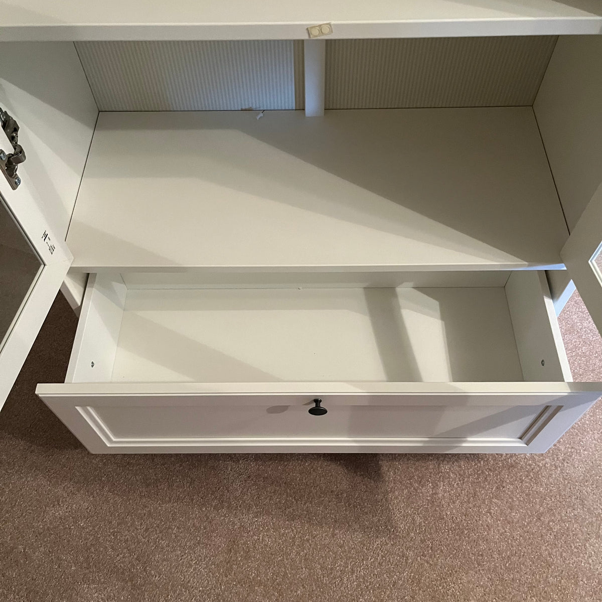 X159 White IKEA Smadal glass door cabinet