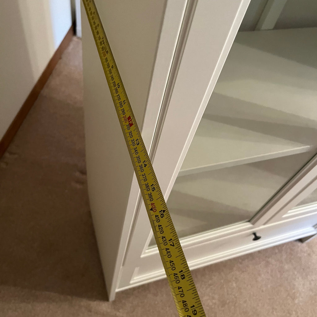 X159 White IKEA Smadal glass door cabinet