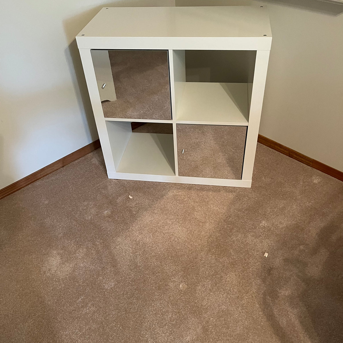 X161 Ikea Kallax shelf with mirrored cubbies