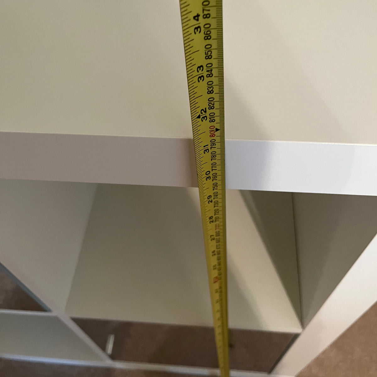 X161 Ikea Kallax shelf with mirrored cubbies