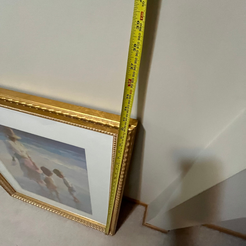Y336A 33" x 29" Gold framed mother with children print