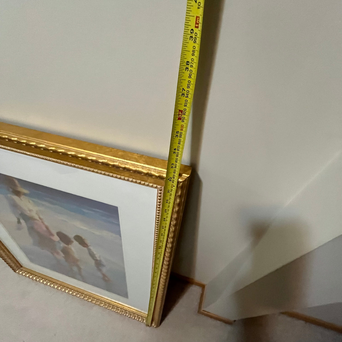 Y336A 33" x 29" Gold framed mother with children print