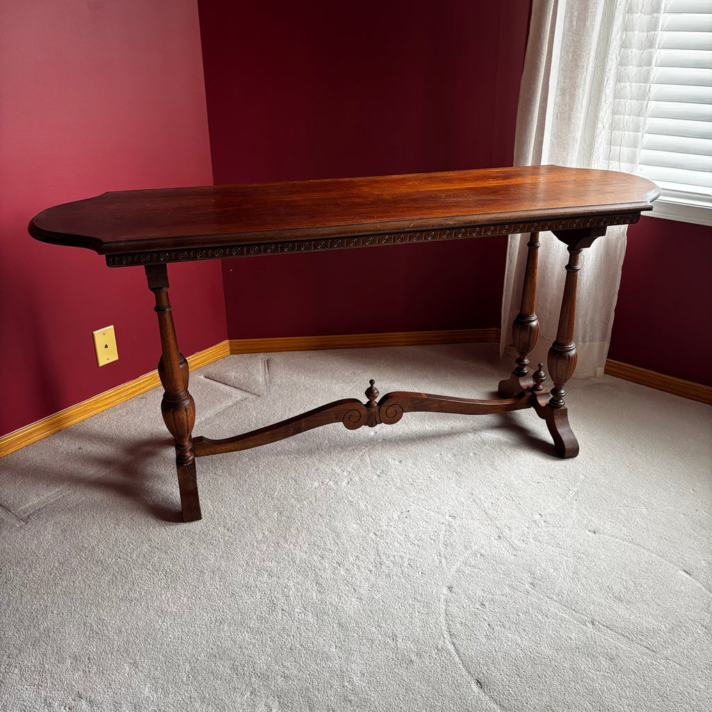 Y101 Antique solid walnut console/sofa table (59" x 29" x 18")