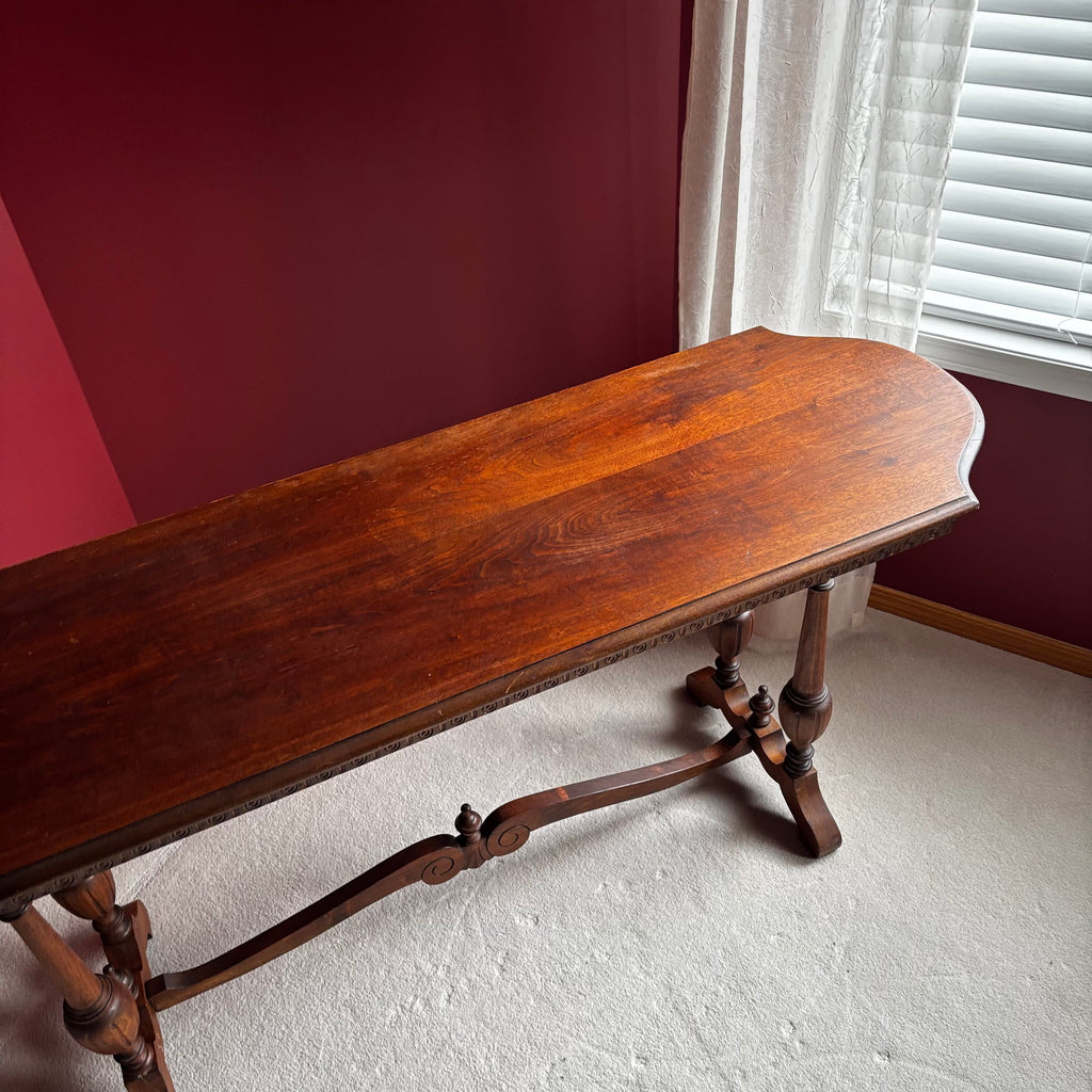Y101 Antique solid walnut console/sofa table (59" x 29" x 18")