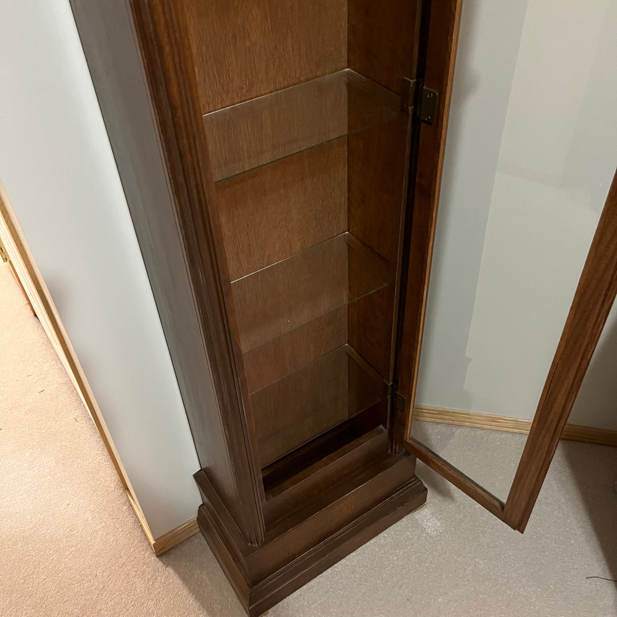 Y302 Vintage grandfather clock display case (shell of clock only)