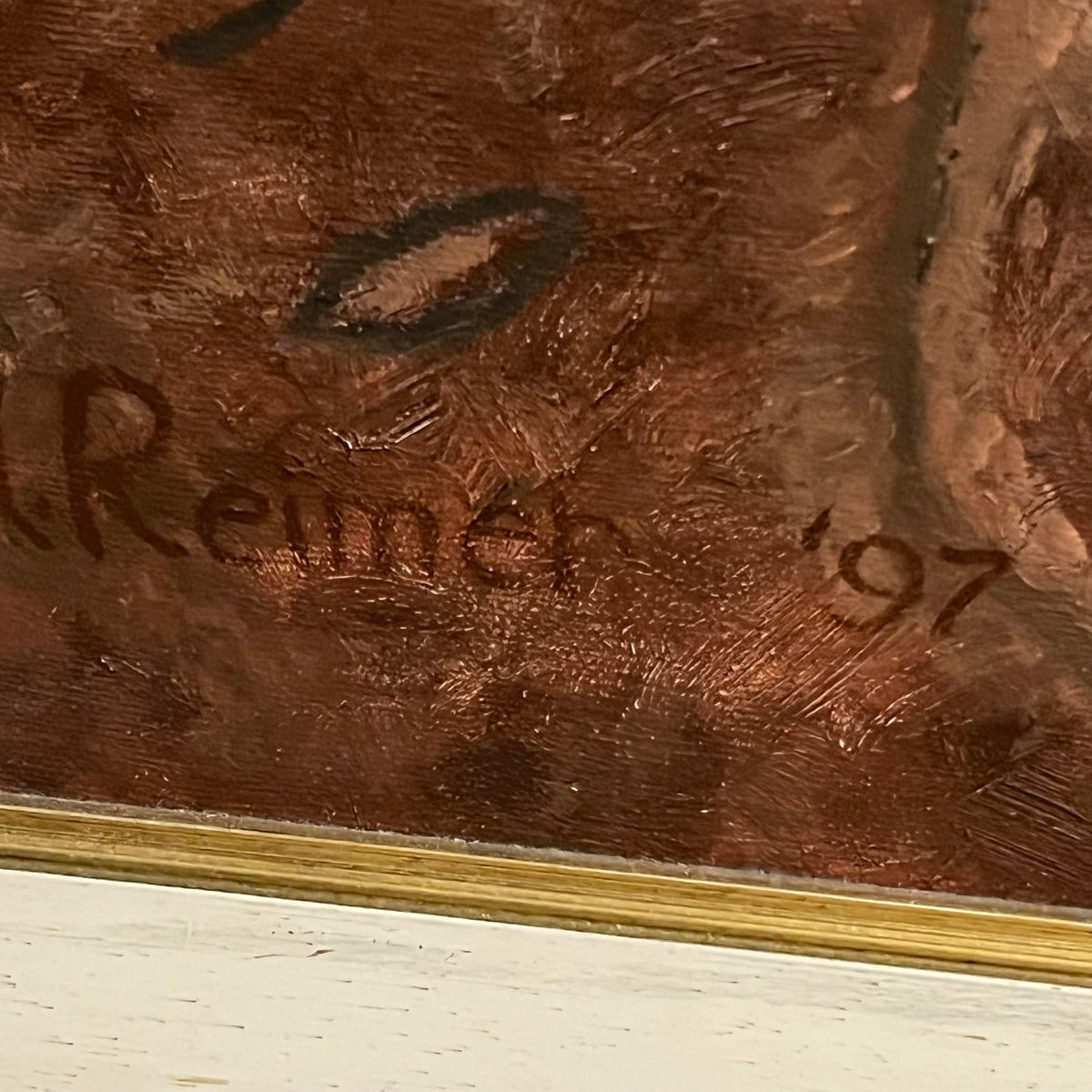 Y304 Framed Harvey Reimer original painting (30" x 37")