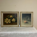Y315 Set of 2 vintage still life artworks by Tretchiko