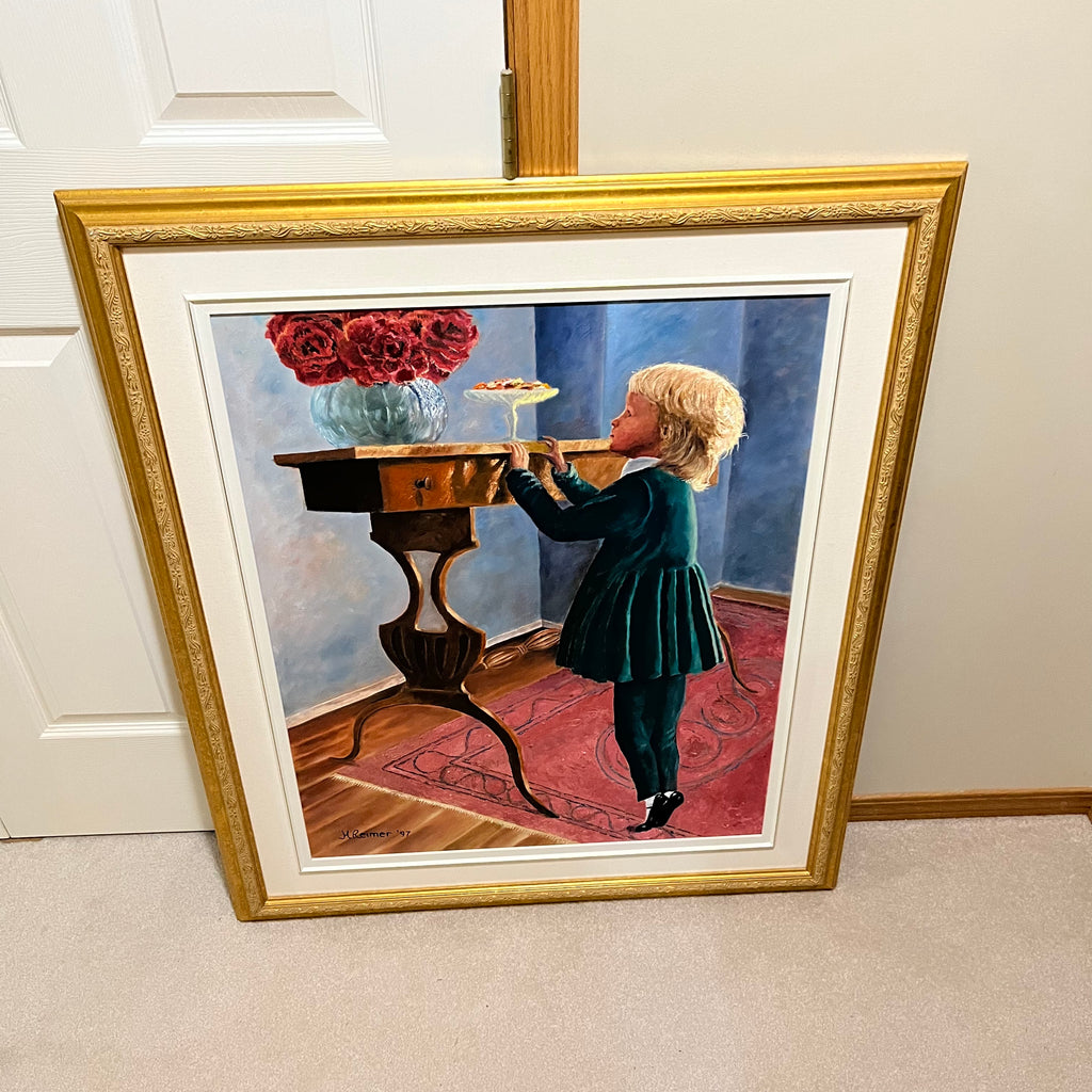 Y316 Harvey Reimer original painting on board “The Candy Dish" (33" x 39")