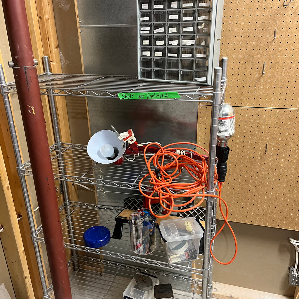 Y328 Garage Grouping (extension cords and more) ***shelf NOT included