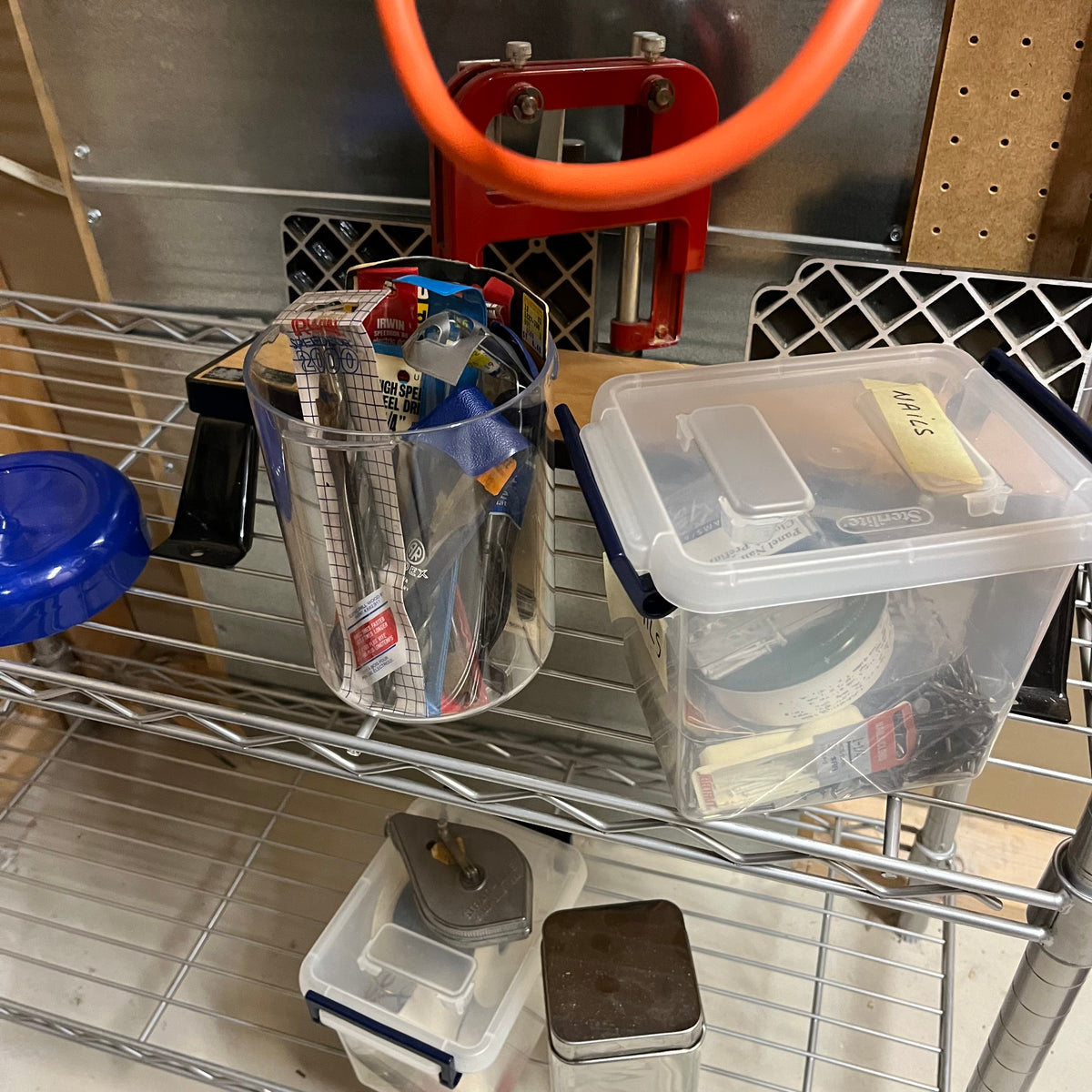 Y328 Garage Grouping (extension cords and more) ***shelf NOT included
