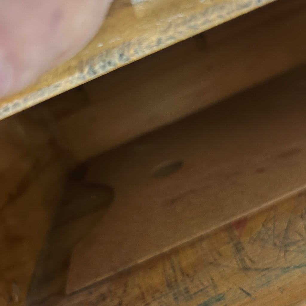 Y333 Vintage wooden school desk