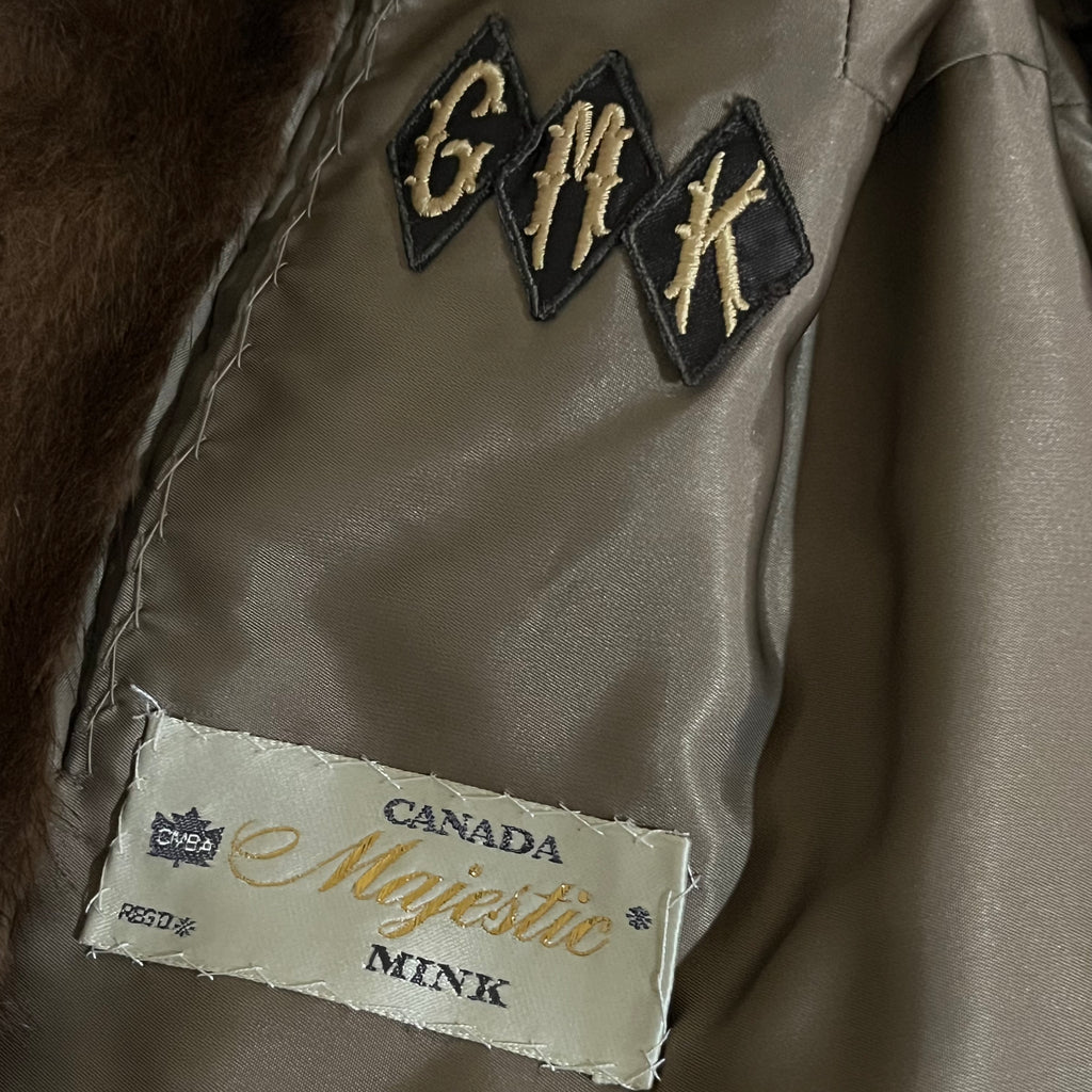 Y351A Vintage Canadian Mink Coat (approximate size extra small)