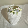 Y358 10" tall 1987 Seymour Mann, Jolie Fleurs Bone China Vase