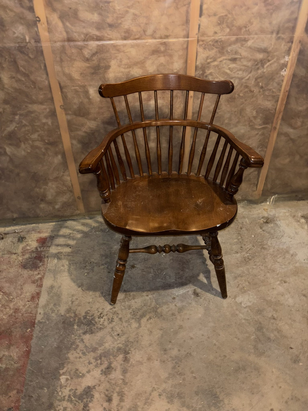 E303 Single vintage solid wood chair