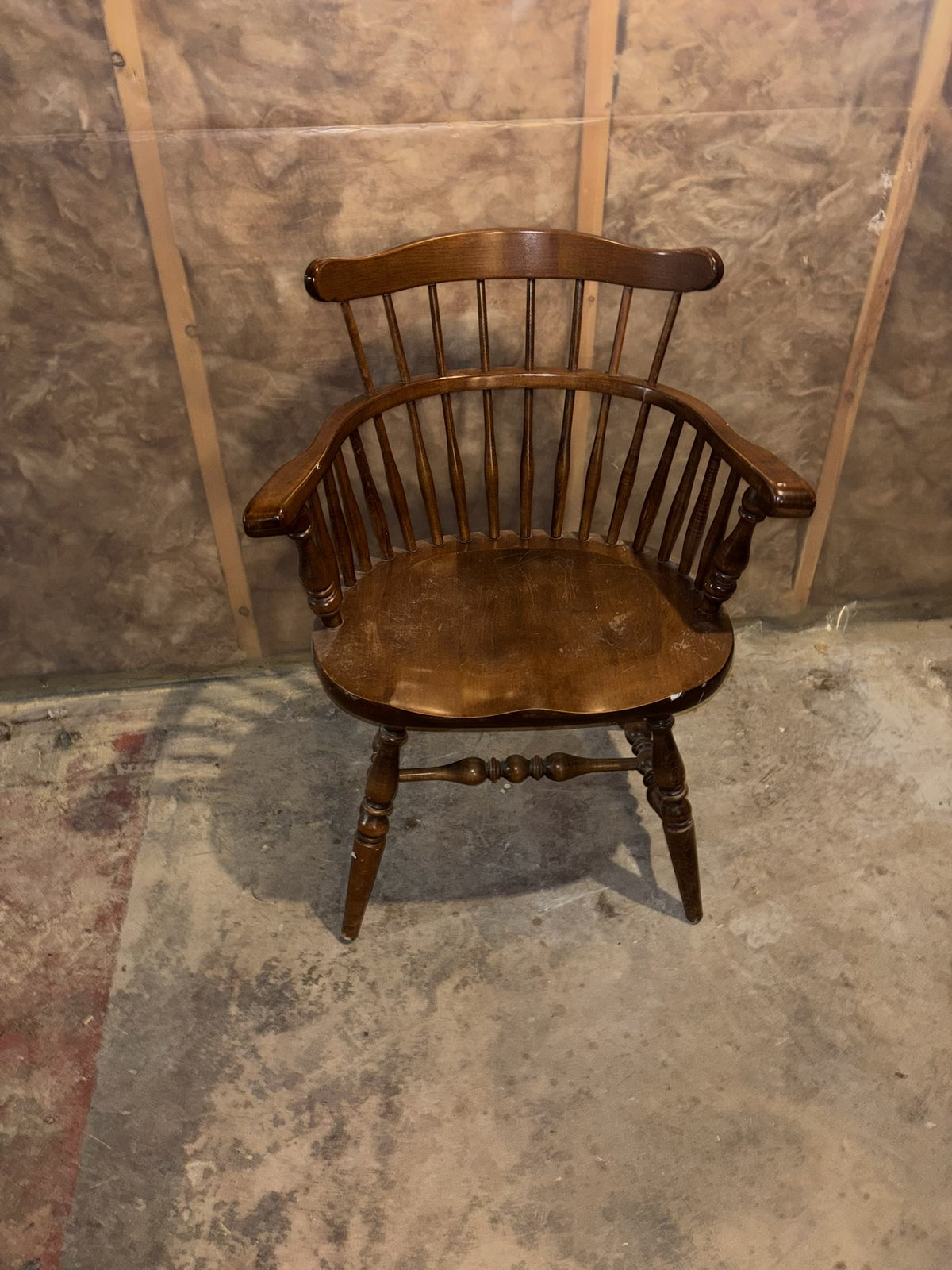 E303 Single vintage solid wood chair