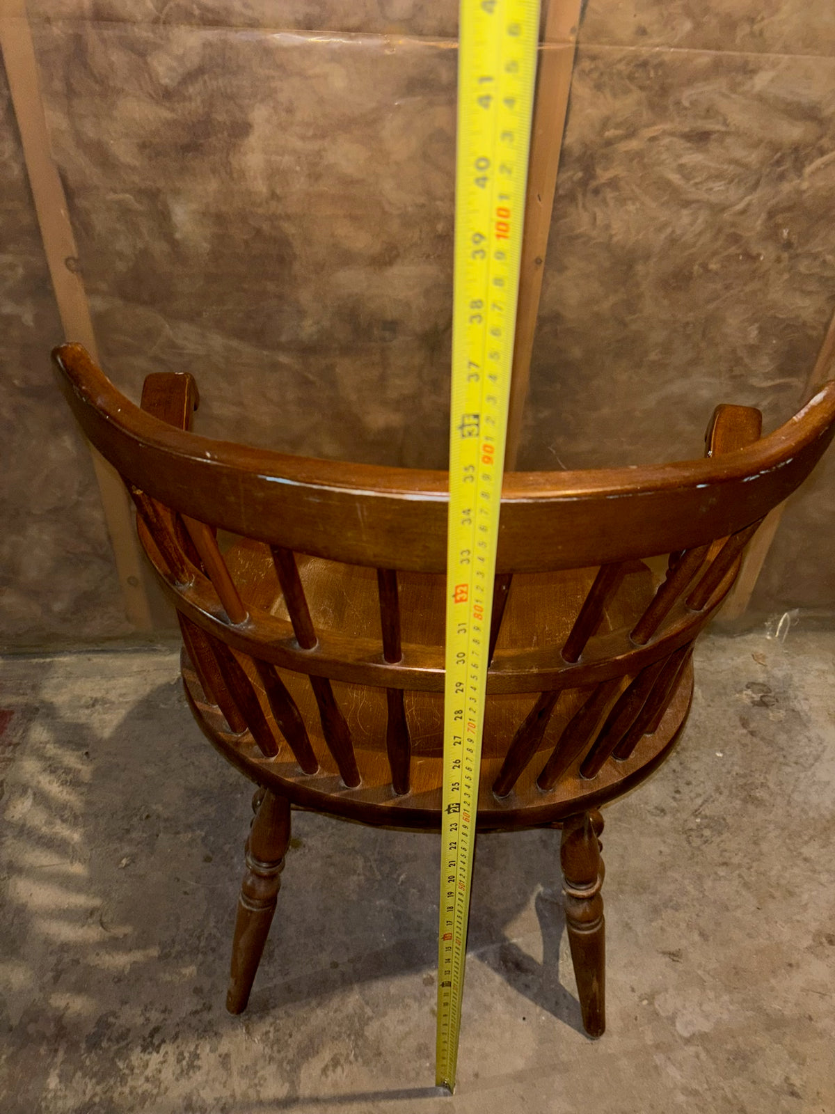 E303 Single vintage solid wood chair