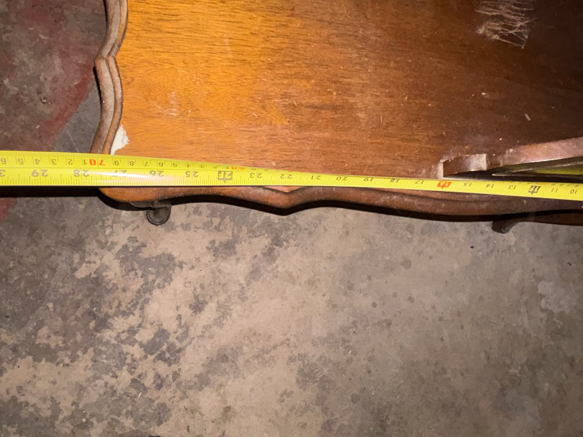 E307 as is Vintage solid wood end table (26" x 17" x 28"