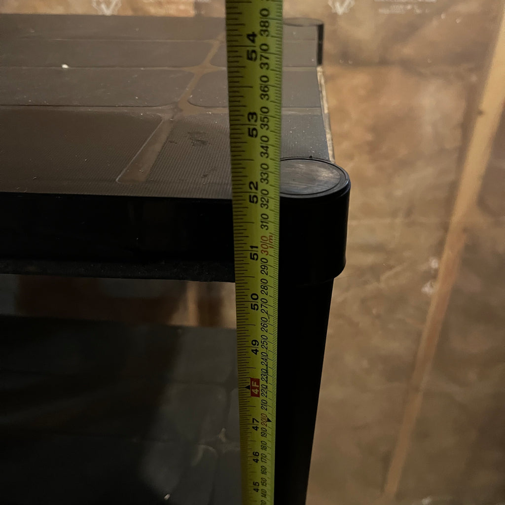E204 set of 2 black plastic shelving units