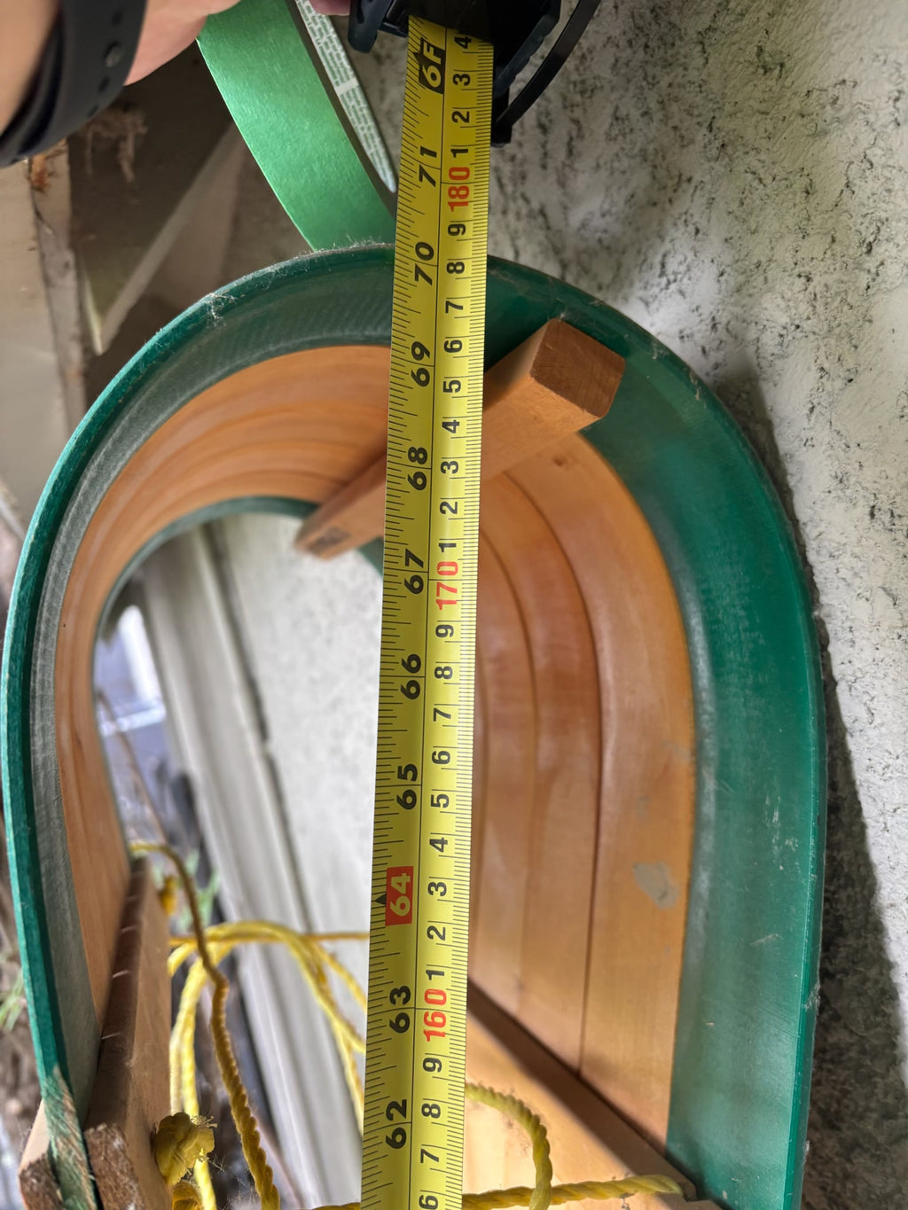 E319 Vintage Torpedo wooden toboggan