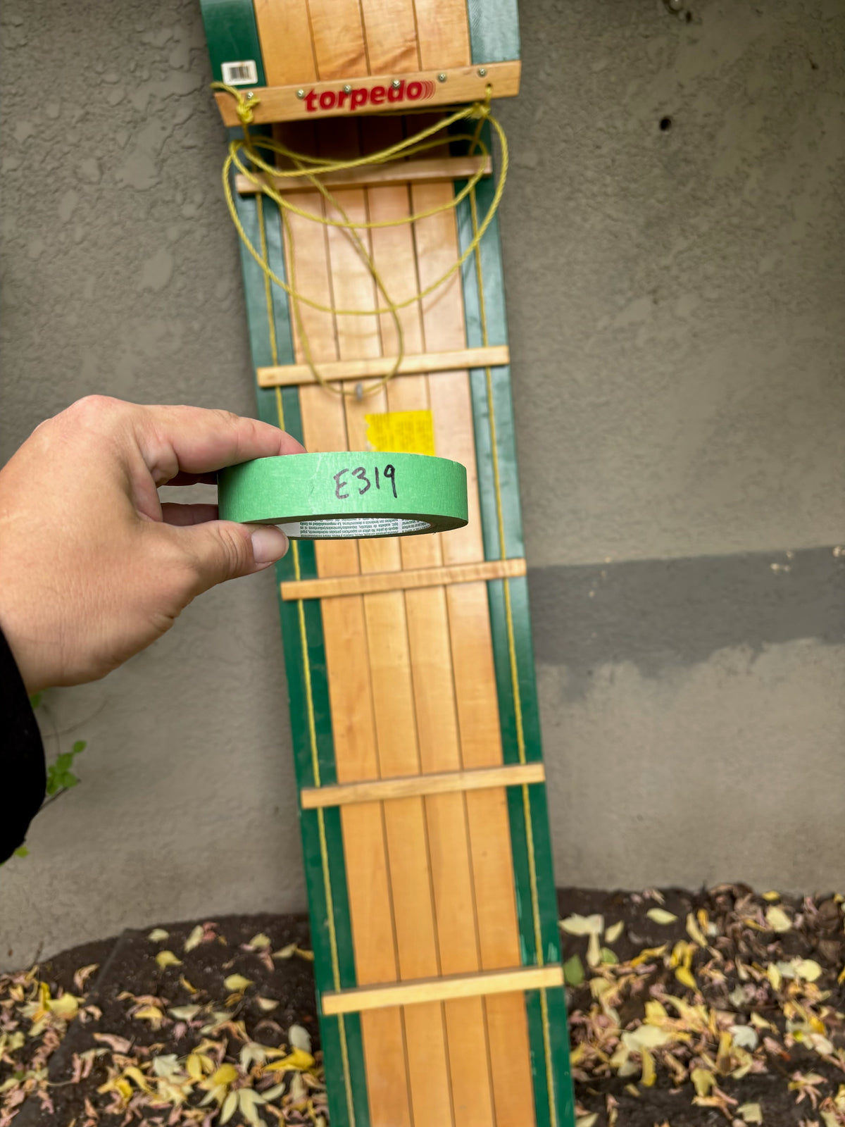 E319 Vintage Torpedo wooden toboggan
