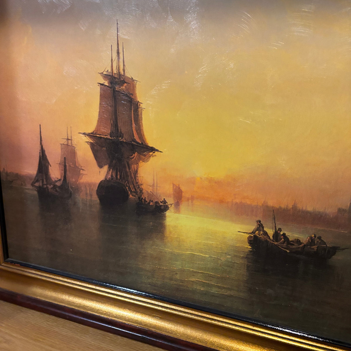 Y124 Vintage artwork (marine sunset, 25" x 22")
