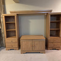 Y126 4 Piece Pine entertainment centre