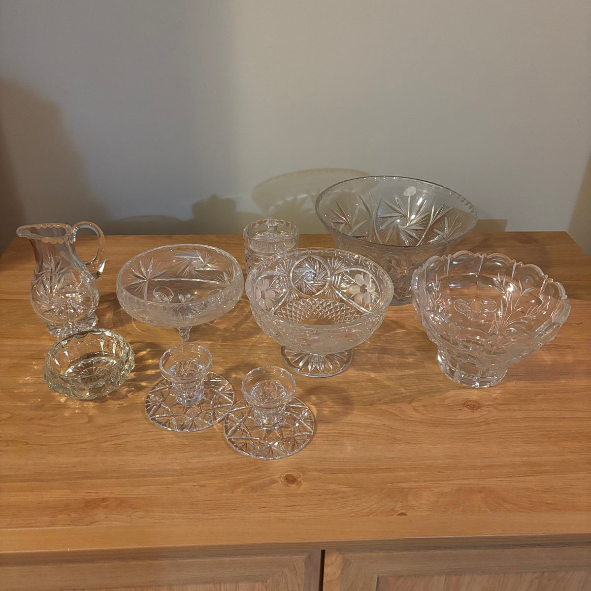 Y127 Vintage Crystal Grouping (candy dishes and more)