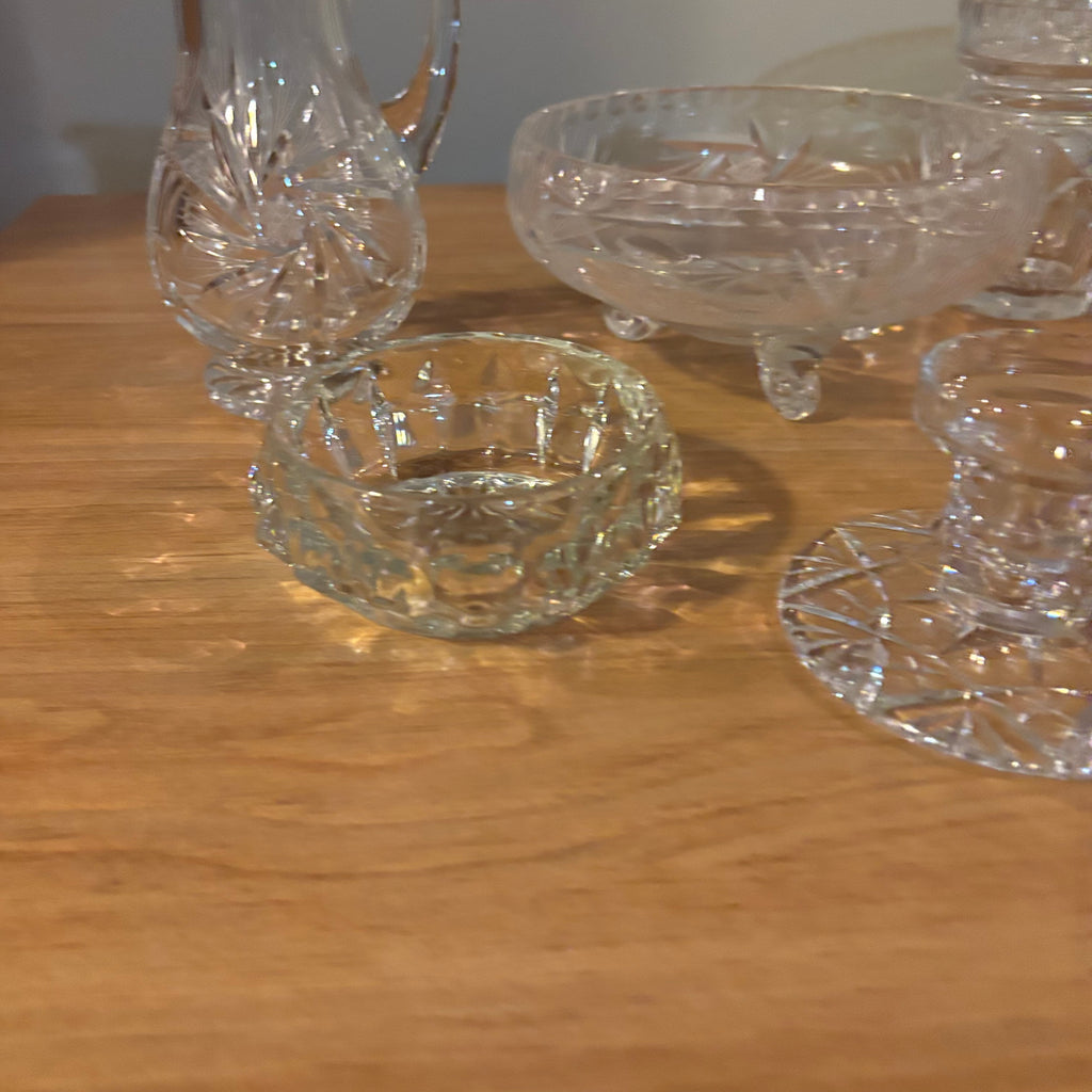 Y127 Vintage Crystal Grouping (candy dishes and more)