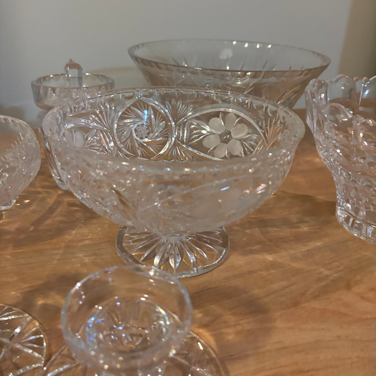 Y127 Vintage Crystal Grouping (candy dishes and more)