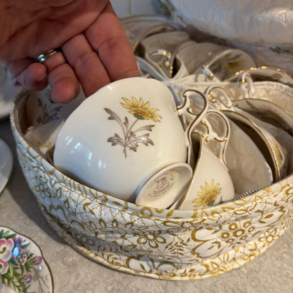 Y135 Assorted China Grouping (Royal Albert, Delphine, and more)