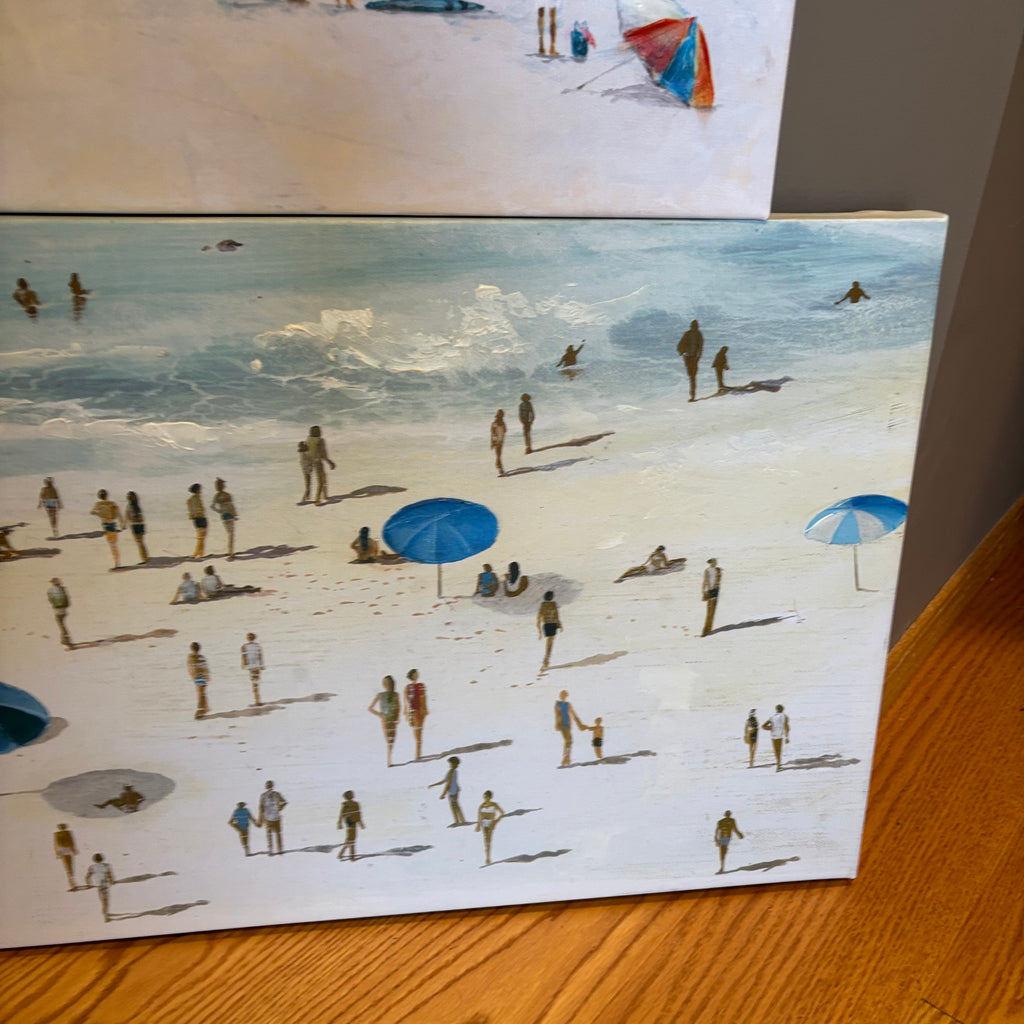 Y137 Set of 2 canvas artworks (beach scenes)