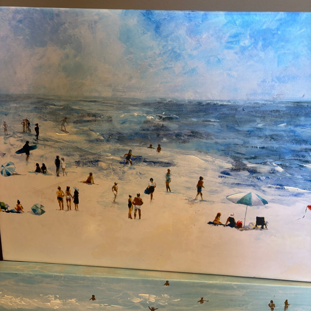 Y137 Set of 2 canvas artworks (beach scenes)